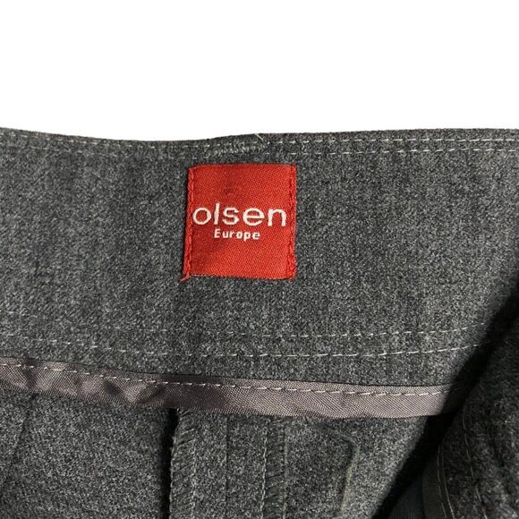 Olsen Europe Women's Gray Straight Leg Formal Wear Pants - Picture 6 of 10
